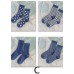 Art Blue Dot Jacquard Cotton Crew Socks