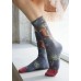 Fashion Plant flowers Jacquard Cotton Crew Socks