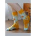 Fashion Plant flowers Jacquard Cotton Crew Socks